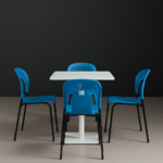Furnitory Modern Minimalist Square Dining & Café Set
