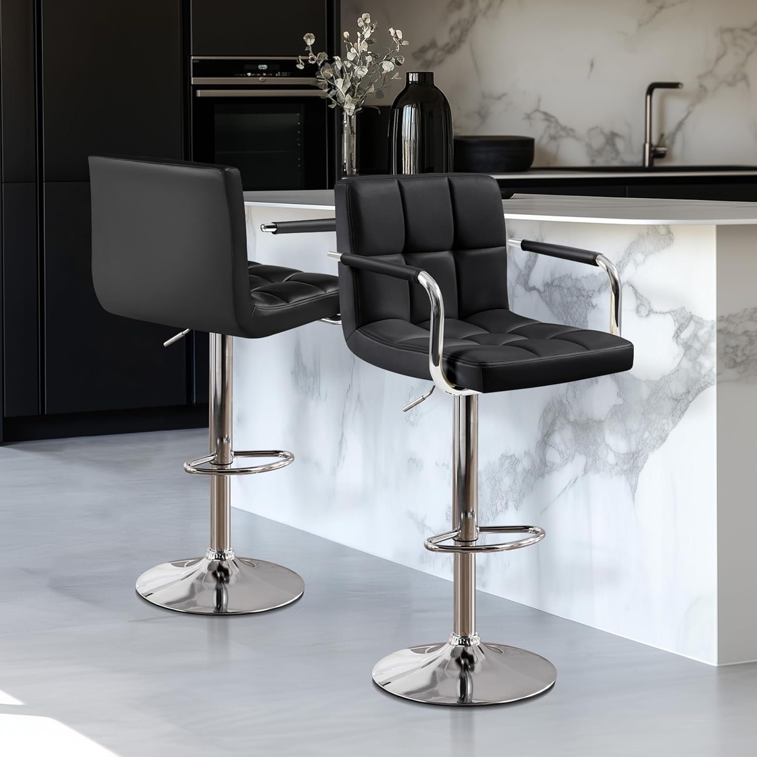 Furnitory Modern Tufted Bar Stool