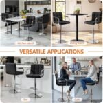 Furnitory Modern Tufted Hydraulic Bar Stool