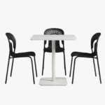 Furnitory Modern Minimalist Square Dining & Café Set