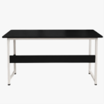 Furnitory Modern Dual-Tone Office Desk with Modesty Panel