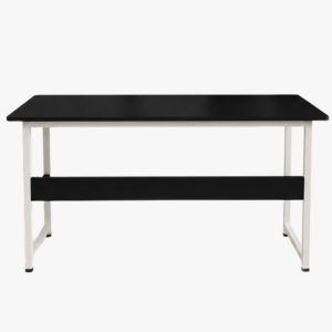 Furnitory Modern Dual-Tone Office Desk with Modesty Panel