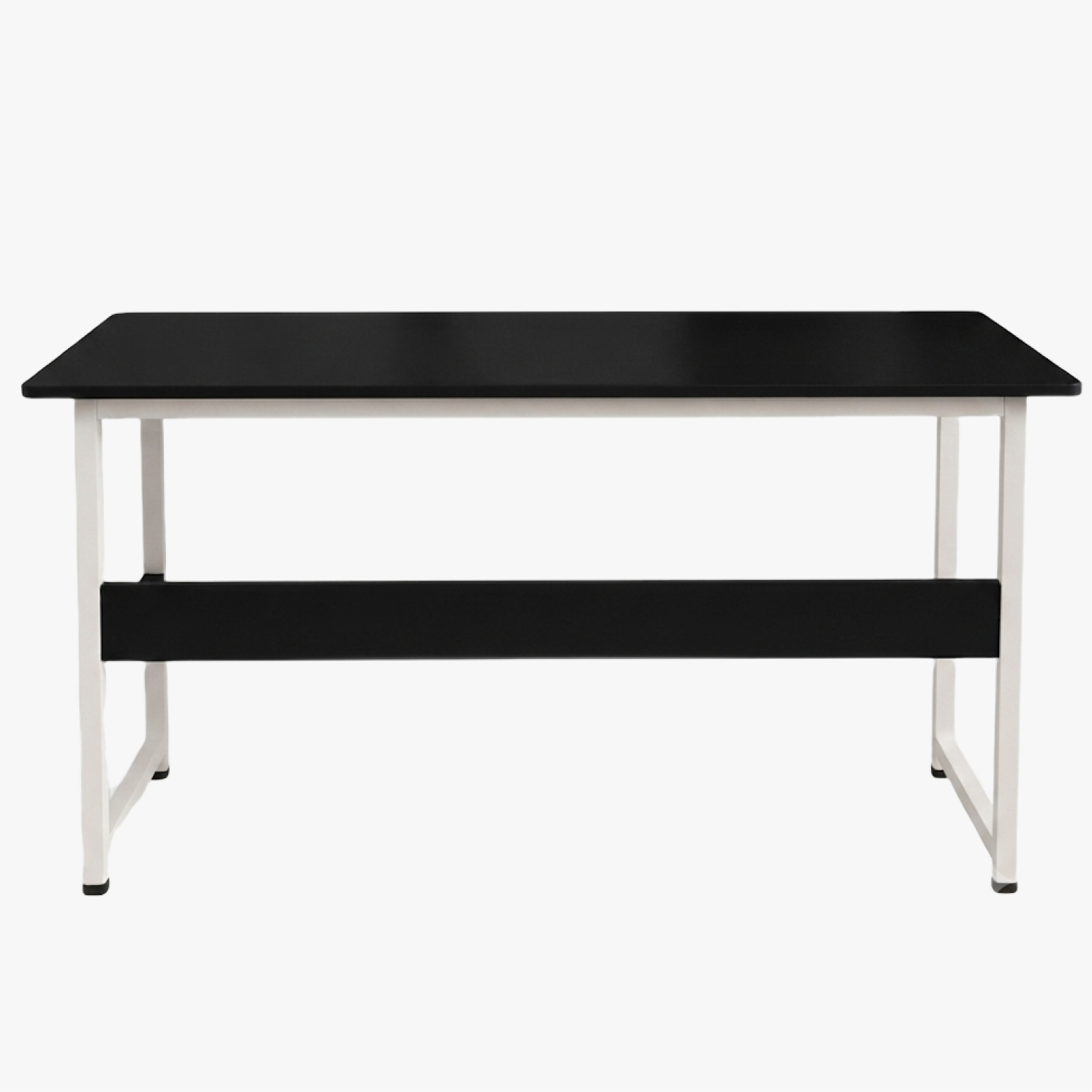 Furnitory Modern Dual-Tone Office Desk with Modesty Panel