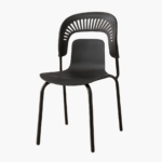 Furnitory Modern Slotted-Back Dining Chair