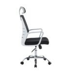 Furnitory Linear Mesh High-Back Office Chair with Chrome Base