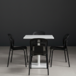 Furnitory Modern Minimalist Square Dining & Café Set
