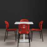 Furnitory Modern Minimalist Square Dining & Café Set