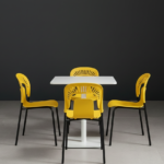 Furnitory Modern Minimalist Square Dining & Café Set