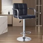 Furnitory Modern Tufted Hydraulic Bar Stool