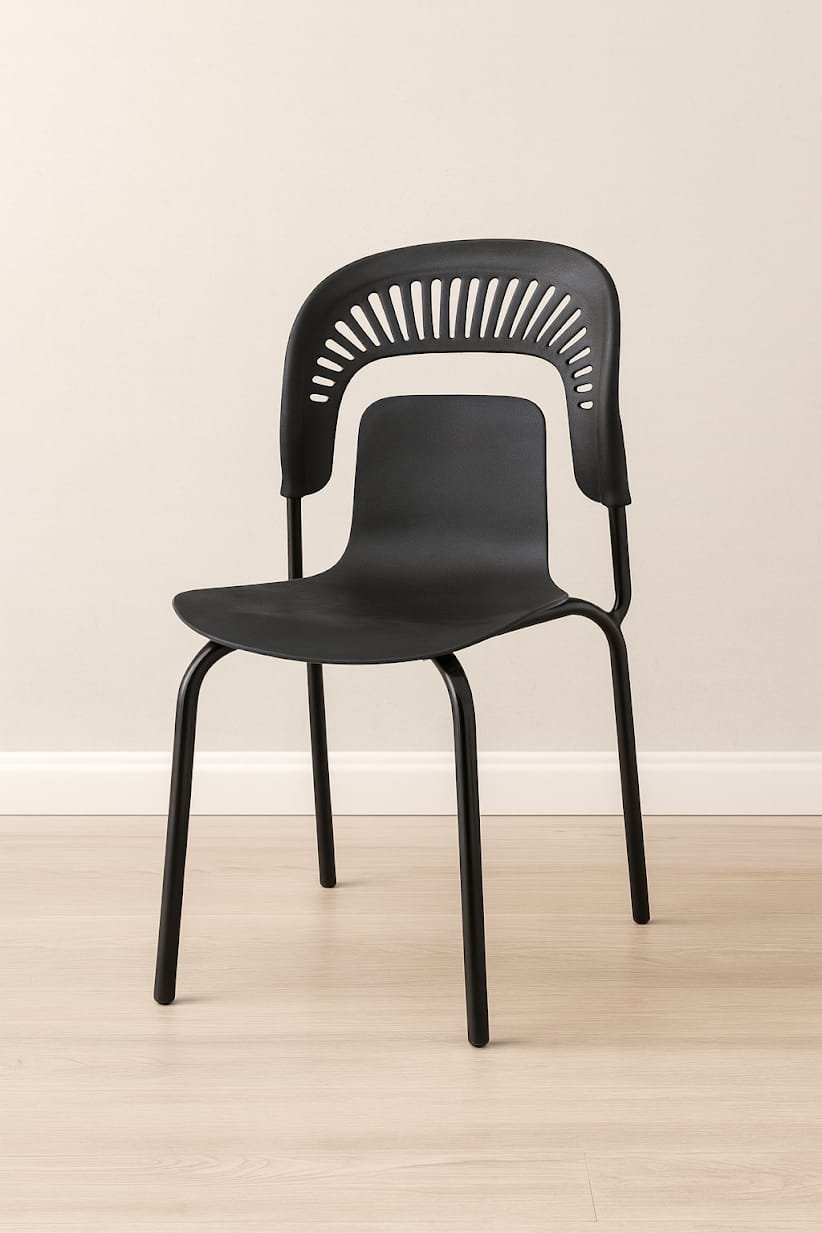 Furnitory Modern Slotted-Back Dining Chair